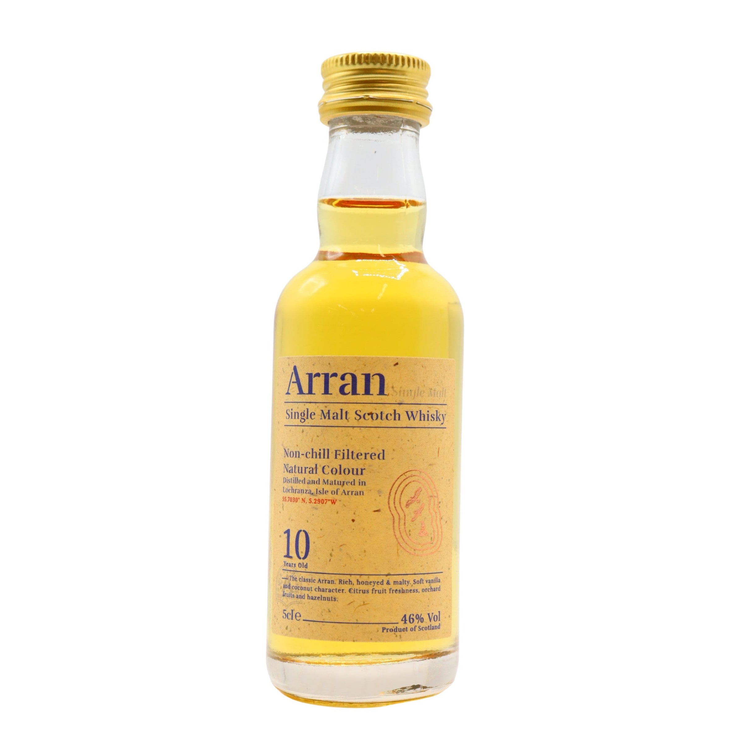 Arran - Single Malt Scotch 10 year old Whisky Miniature - Tesco