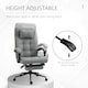 image 3 of Vinsetto Ergonomic Office Chair Adjustable Height w/ Wheels Footrest Light Grey