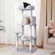 image 10 of Skylos 143cm Cat Tree Multilevel Scratching Post Plush Climbing Tower