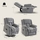 image 7 of HOMCOM Power Lift Recliner Chair, Reclining Chair with Massage, Light Grey | Grey | Light Grey | One Size