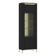 image 1 of Genoa Vitrin 1 Door in Black Matt/Gold
