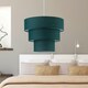 image 6 of Set of 2 Barty - Dark Green 38cm Tiered Pendant Shades Green