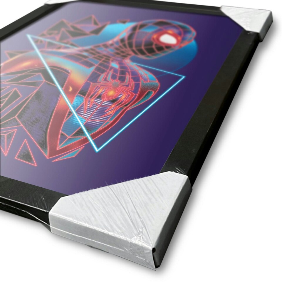 image 1 of Spider-Man (Geometric) Framed 30x40cm Print