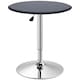 image 1 of HOMCOM Round Bar Table, 360 Degree Swivel Counter Pub Table with Adjustable Height, Metal Base, Bistro Desk for Kitchen, Cafe, Dining Room, Black