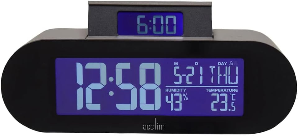 image 1 of Acctim Kian Digital Alarm Clock Crescendo Alarm Date, Temperature & Humidity Display Pop Up Alarm | Green | Dovetail