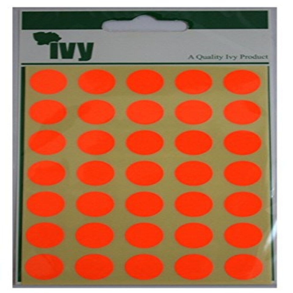 image 1 of Pack of 140 Red Dots Self Adhesive Labels 13mm Diameters
