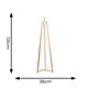 image 5 of ValueLights Lottie Oak Wooden Free Standing Tripod Floor Lamp Base | Brown
