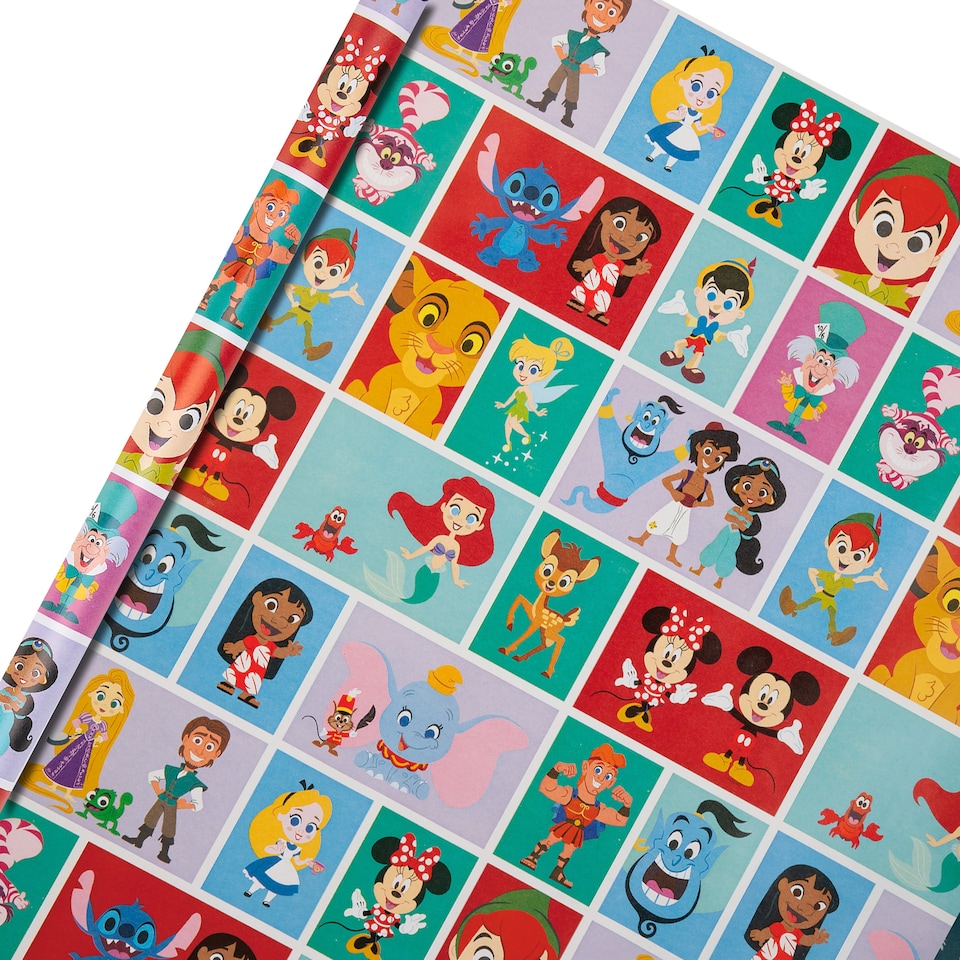 image 1 of Hallmark 6M Wrapping Paper - 3 X 2M Rolls - Disney Characters Design