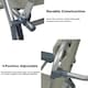 image 10 of Gr8 Garden Grey Folding Beach Deck Chair Portable Sun Bed Lounger 4 Adjustable Position