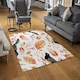 image 2 of Birds & Leaves in Autumn (Rug) Orange | XL: 160x230cm