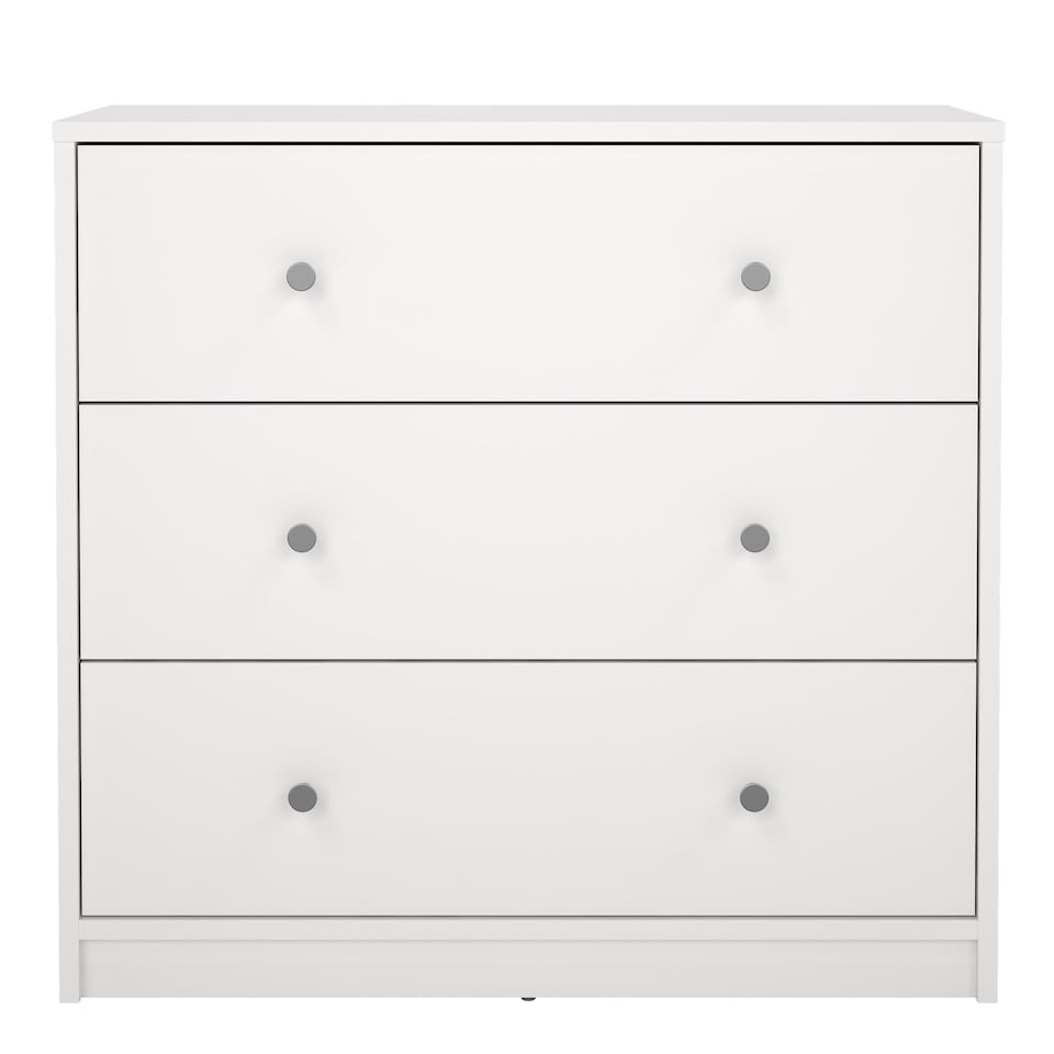 image 1 of May Chest of 3 Drawers in White
