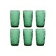 image 1 of Set of glasses Home ESPRIT Green Crystal With relief 370 ml (6 Units) N/A