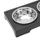 image 6 of Living and Home Adjustable Height Pet Bowl for Dogs & Cats – Ergonomic, Non-Slip Feeding Station | Black