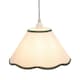 image 3 of Set of 2 Libby - Natural Linen Sage Green Trim 27cm Pendant Lamp Shade