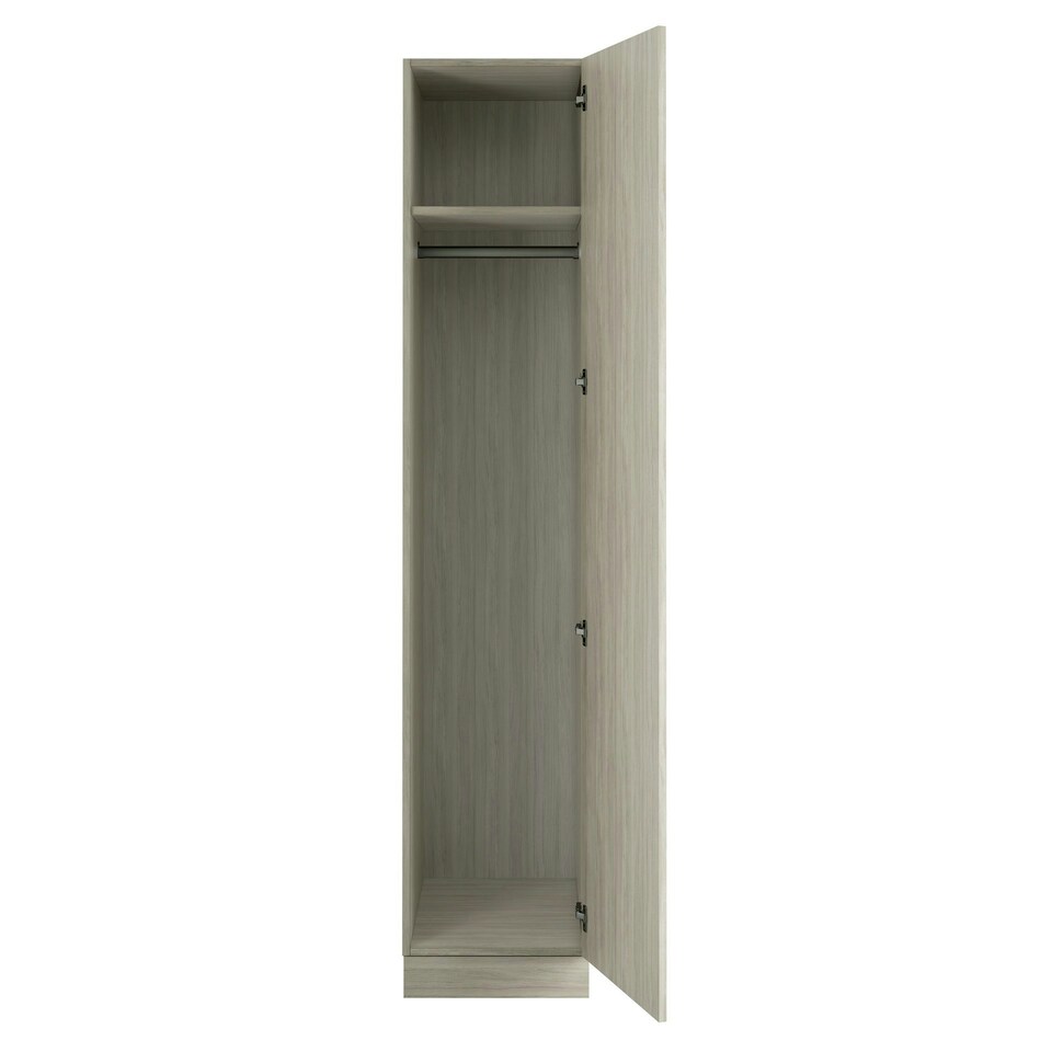 image 1 of Slab Urban Oak Single Wardrobe with Single Rail Brown