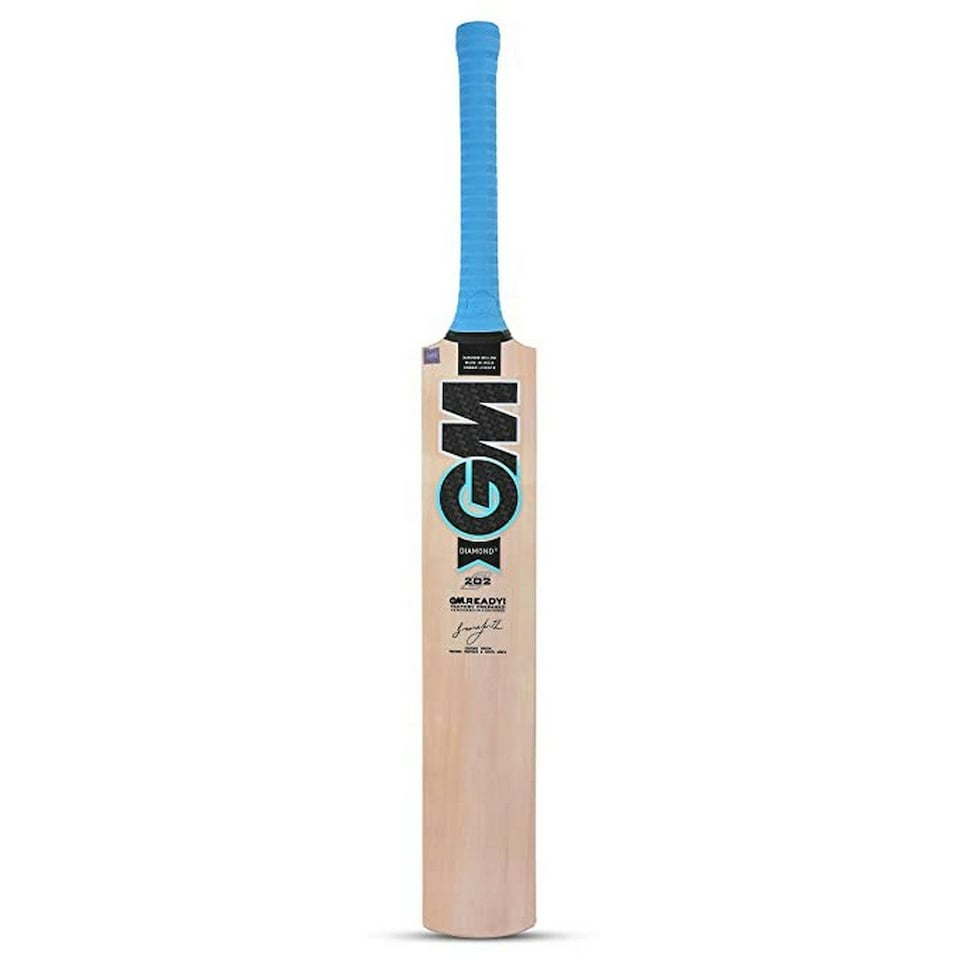 image 1 of Gunn And Moore Diamond 202 Cricket Bat - Cream/White/Blue - 5