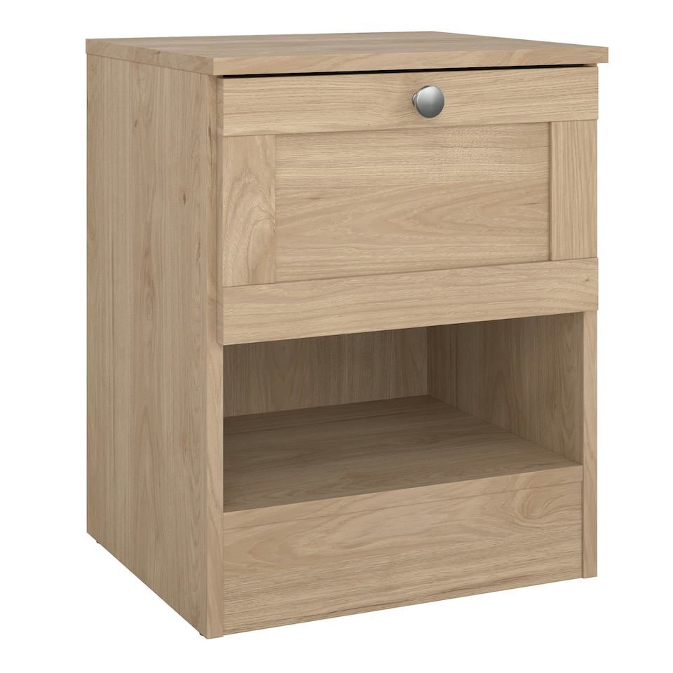 image 1 of Brande Nightstand with1 Frame Drawer in Jackson Hickory Brown