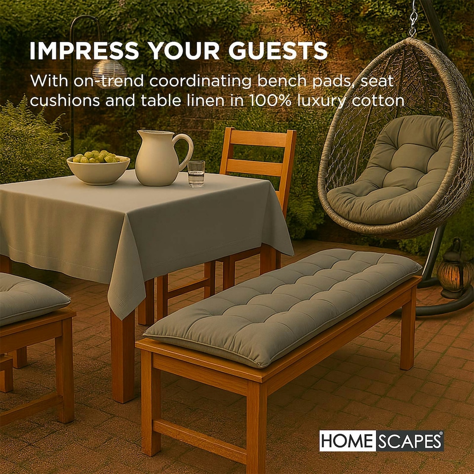 image 1 of Homescapes Grey Round Egg Chair Swing Cushion