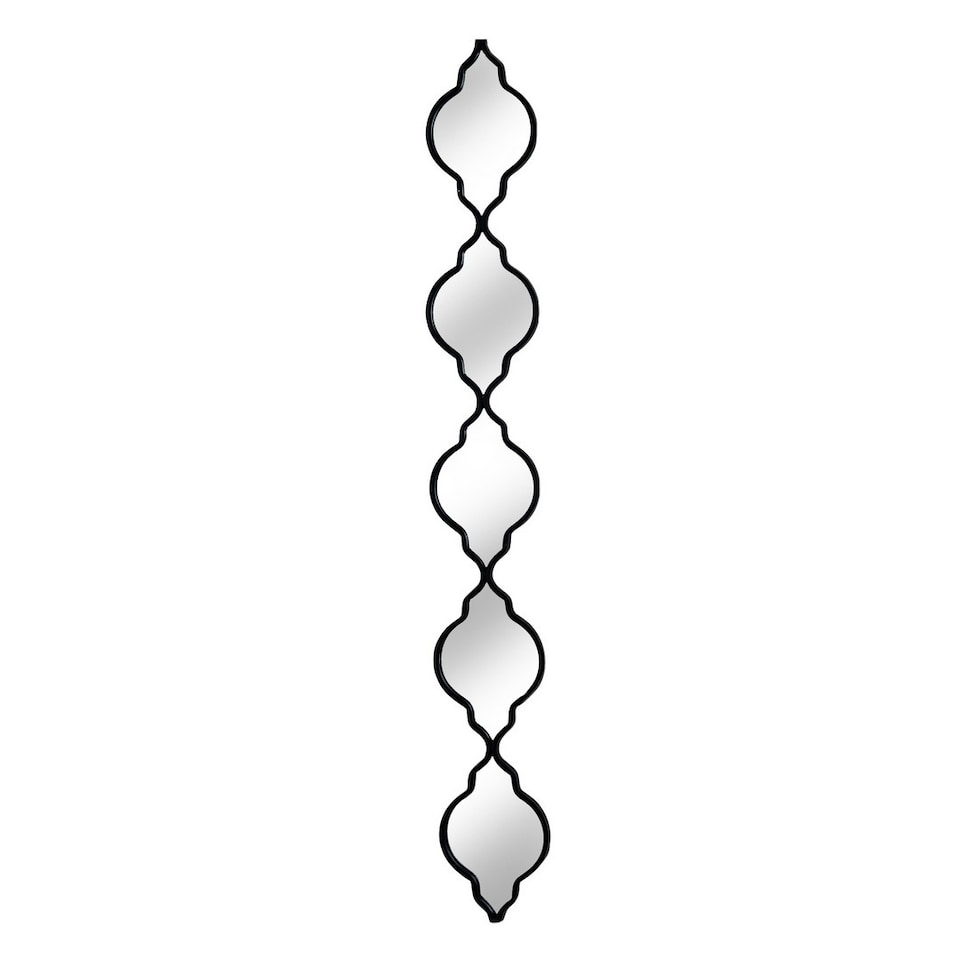 image 1 of Quarterfoil Decorative Hanging Mirror - Metal - L1 x W16 x H132 cm - Black
