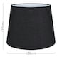 image 3 of ValueLights Modern Tapered Table Floor Lamp Light Shade With Black Fabric Finish