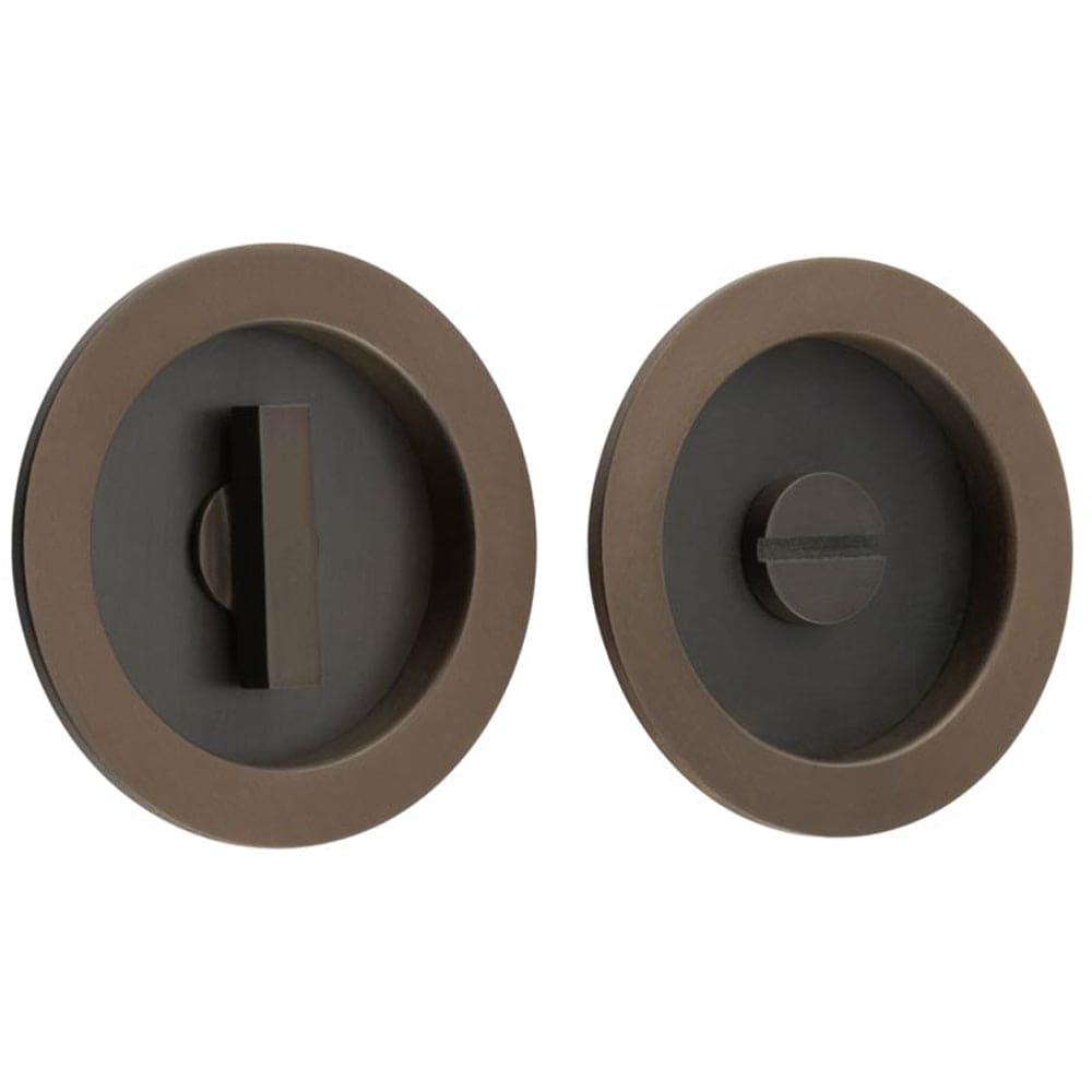 Stylish Circular Turn & Release Dark Bronze Door Knob for Elegant Privacy Solutions - Door Handle