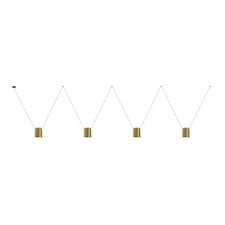 Attic Decorative Hanging Ceiling Pendant Matt Black Painted Gold 4x E27 / 175cm x 800cm - Special Offer