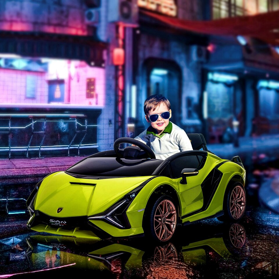image 1 of HOMCOM Lamborghini SIAN 12V Electric Car for Kids w/ Remote Control