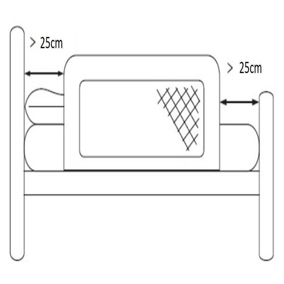 image 1 of Safetots Narrow Bed Rail, Natural 90cm Wide x 40cm Tall, Toddler Bed Guard For Safety