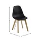 image 7 of Alderley Premium Black Plastic Dining Chairs with Wooden Legs - Set of 2