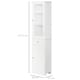 image 3 of kleankin Storage Cabinet Organizer Tower with Multiple Shelves & Drawer, White