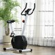 image 7 of SPORTNOW Exercise Bike, Quiet Stationary Bike with 8-Level Magnetic Resistance, Heart-Rate Sensor, Adjustable Seat, Wheels and LCD Monitor, for Home Gym Workout, White | White