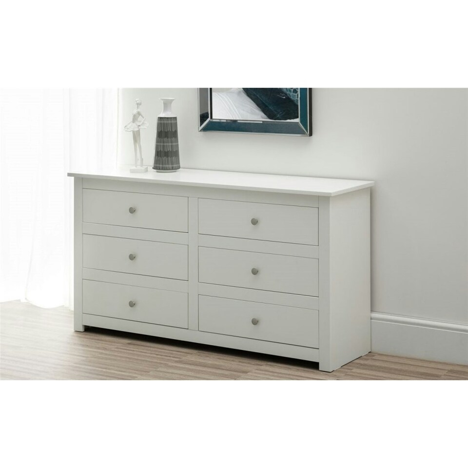 image 1 of Clean Surf White 6 Drawer Chest
