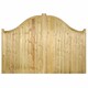 image 2 of Drayton Low Shaped Top Double Gate - Pressure Treated Scandinavian Redwood - W2700 x H1250 mm | Brown | 1