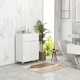 image 2 of kleankin High Gloss Bathroom Floor Cabinet Storage Cupboard with Drawer | White