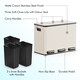 image 7 of 3 Compartment 45L Waste & Recycling Kitchen Bin (3 x 15L) | Cream | Cream | 45L