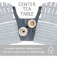 image 4 of Outsunny Wooden Outdoor Double Adirondack Chair with Table Dark Grey
