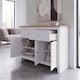 image 2 of Vida Designs Arlington 2 Drawer 3 Door Sideboard Shaker Buffet Cabinet Storage, White & Oak | White | White & Oak | 1