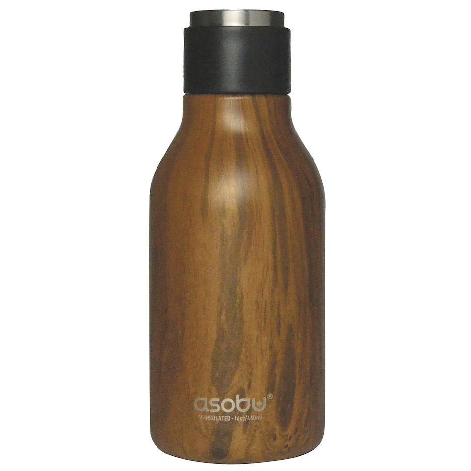 Asobu Urban Insulated & Double Walled Stainless Steel Bottle Wood 473ml | Multi | 473ml