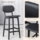 image 5 of HOMCOM Breakfast Bar stools Set of 2 with PU Leather Cover, Wood Legs