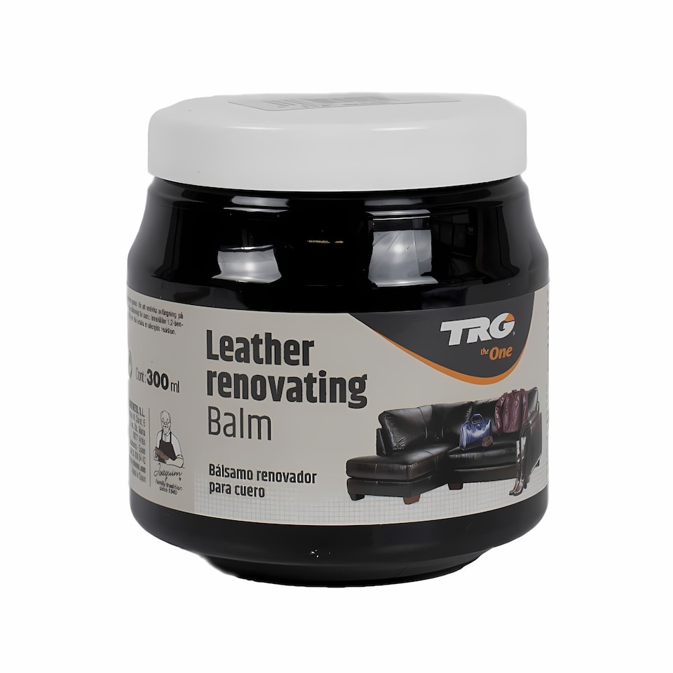 image 1 of TRG Leather Renovating Balm for Colour Restoration of Smooth Leather 300ml | Black | Black