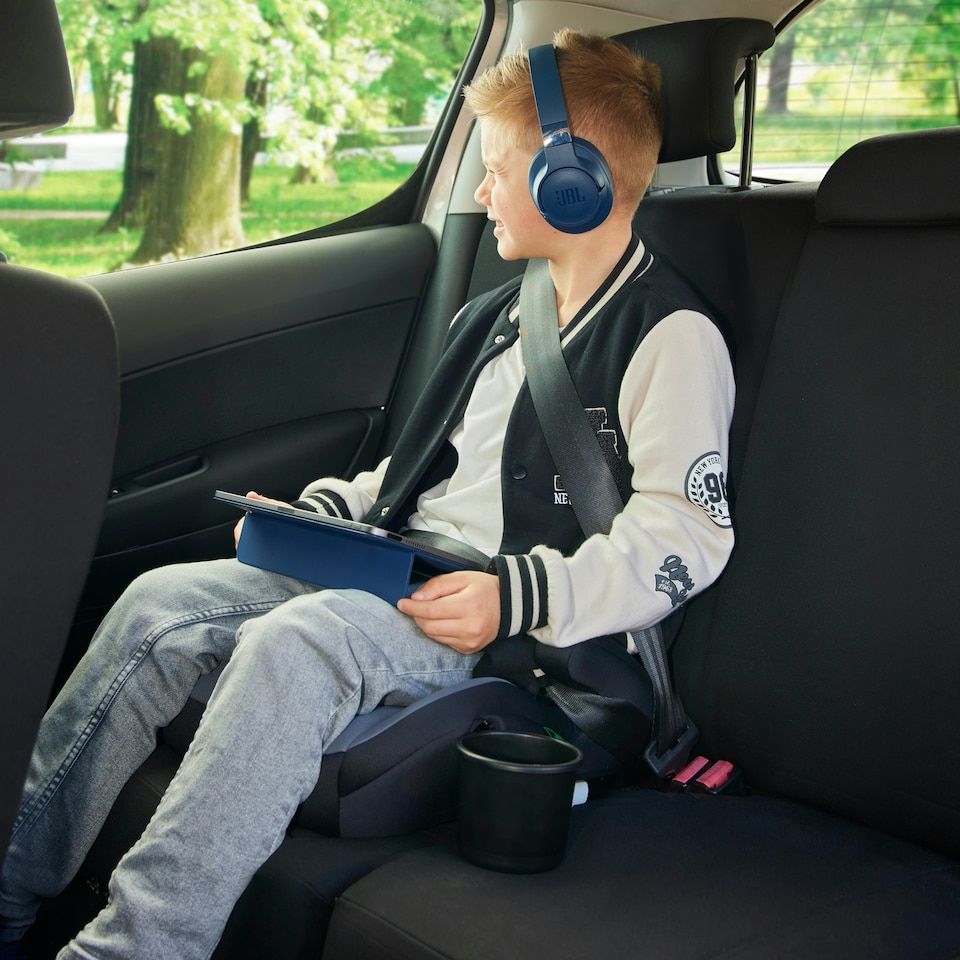 image 1 of Oracle i-Size ISOFIX Booster Seat for Car, 100-150cm (Group 2/3, Approx. 4-12 Years), Convertible High Back to Backless, Enhanced Safety & Comfort (Dark Grey)