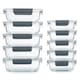 image 8 of VonShef 10Pc Glass Containers with Lids (5 x 1L and 370ml)