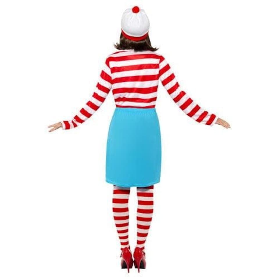 image 1 of Where's Wally? Wenda Long Sleeve Fancy Dress Costume Ladies Medium - UK 12-14 Multi | 12