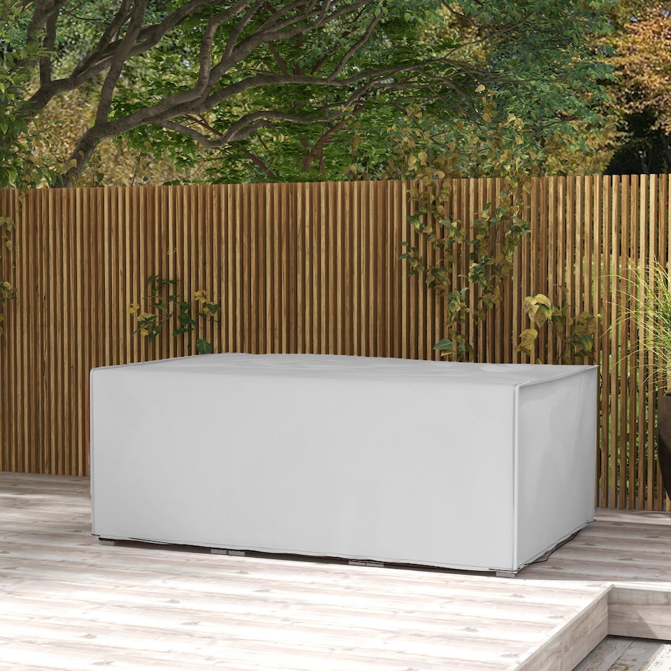 image 1 of Outsunny UV Rain Protective Cover For Garden Patio Wicker Rattan | Grey | Grey