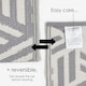 image 5 of Homescapes Outdoor Rug Luxury Waterproof Reversible Recycled, For Garden, Luna Geometric | Grey | Grey and White