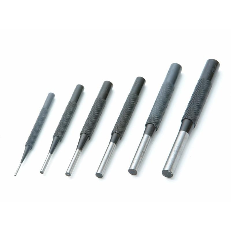 Priory 135 Series Parrallel Pin Punches Multi Multi Colour Set of 6 1
