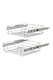 image 1 of Living and Home 2Pcs Metal Sliding Pull Out Wire Basket Organizer For 500mm Cabinet | Silver