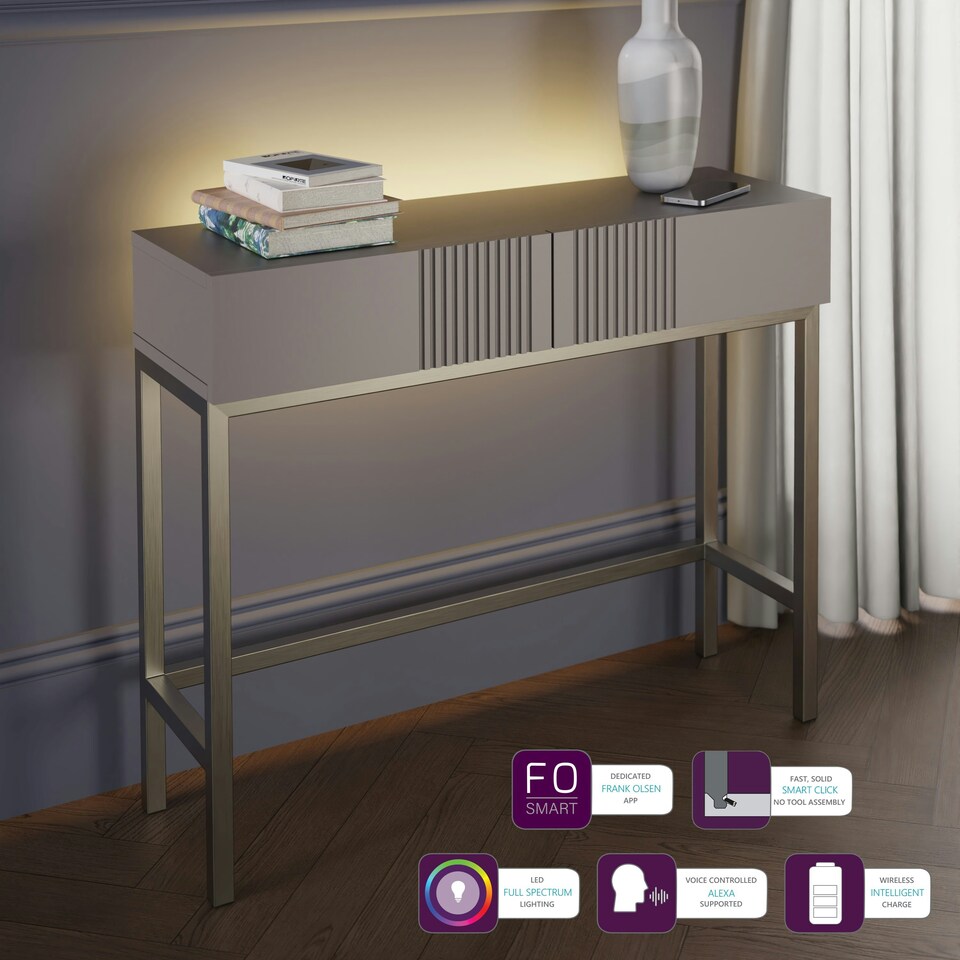 image 1 of Frank Olsen Iona Console Table Grey | Grey