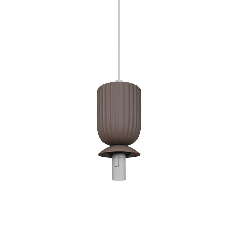 image 1 of Nordlux Sadie Indoor Pendant Light Brown Ceramic E14 Ribbed - Mains Powered, IP20