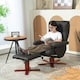 image 2 of HOMCOM Recliner Chair with Footstool, Backrest Adjustable, Armchair, Black